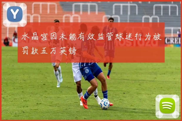 水晶宫因未能有效监管球迷行为被罚款五万英镑